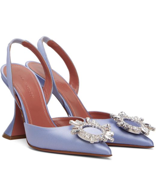 AMINA MUADDI Blue Begum Sling 95 Heels