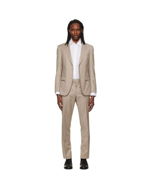 Boss Natural Single-Breasted Suit for men