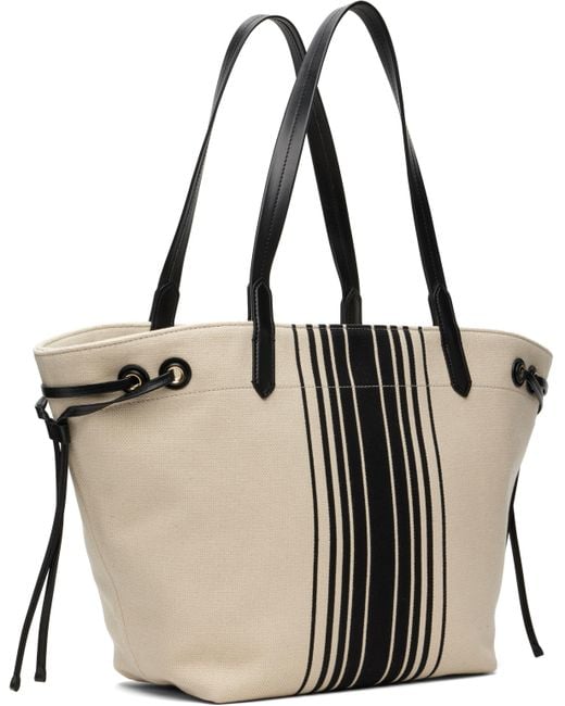 Tom Ford Black Off- Striped Jacquard Large Tote