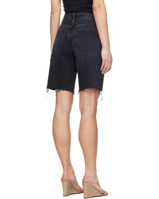 Agolde Blue 90's Denim Shorts