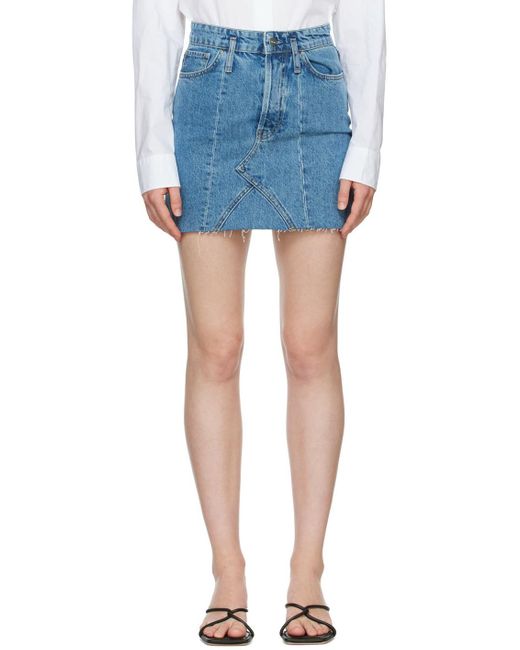 Anine Bing Denim Blue Connie Mini Skirt | Lyst Canada