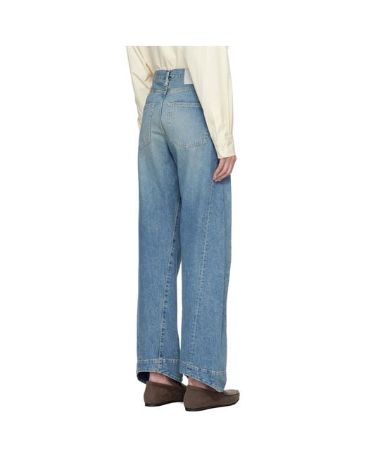 Ssstein Blue Twist Cut Jeans