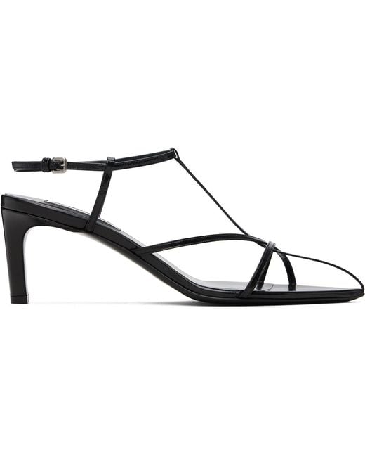Jil Sander Black Cage Heeled Sandals