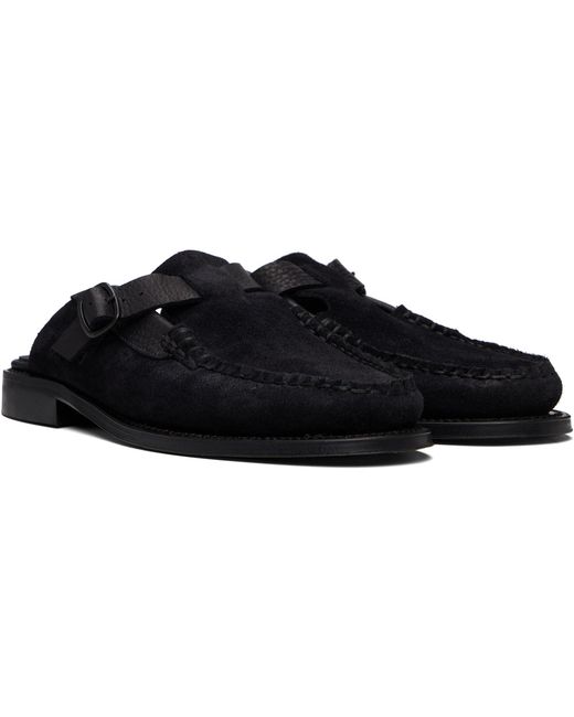 Hereu Black Barraca Slip-On Loafers for men