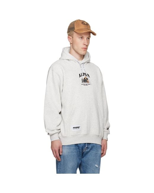 Aape By A Bathing Ape Gray 'Aaper' Hoodie for men
