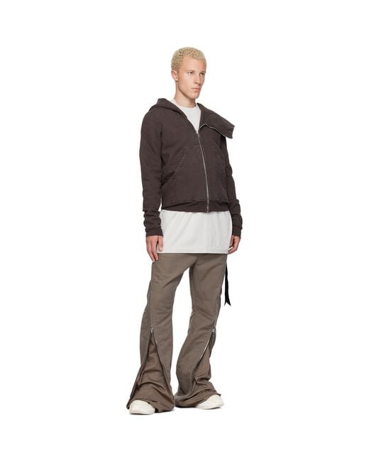 Rick Owens Brown Tower Mountain Hoodie for men