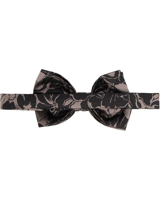 Dries Van Noten Black Silk Bow Tie for men
