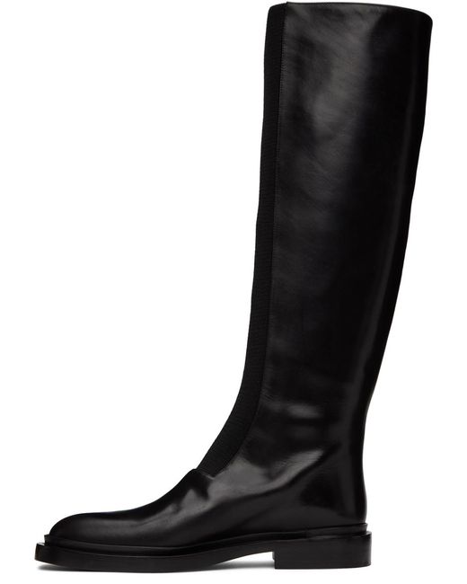 Jil Sander Black Tall Boots