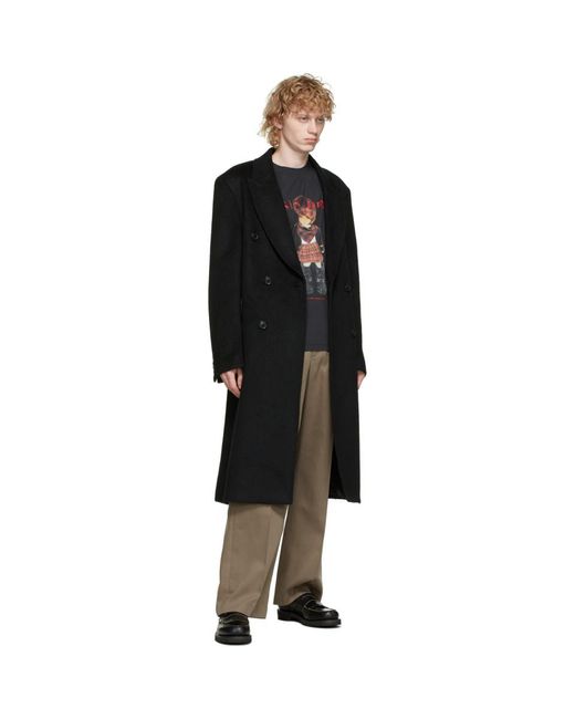 Black Mohair And Wool Whale Coat 