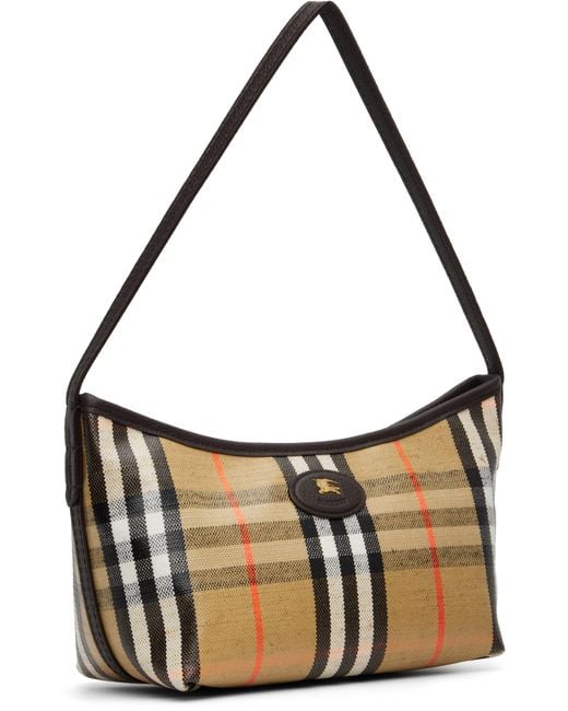 Burberry ベージュ ミニ Highlands ショルダーバッグ Metallic