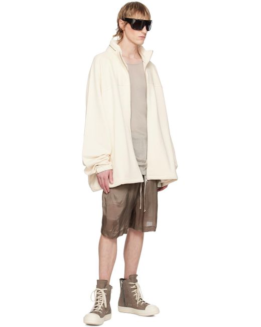 Rick Owens White Off- Champion Edition Jumbo Hoodie for men