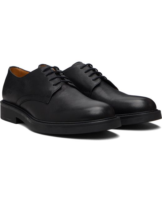 Derbys Officer's Noirs En Cuir Grainé Common Projects pour homme en coloris Black