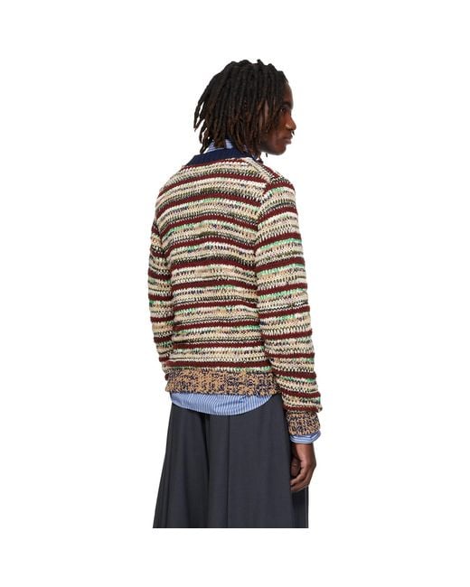 Sacai Multicolor Mix Knit Blouson Cardigan for men