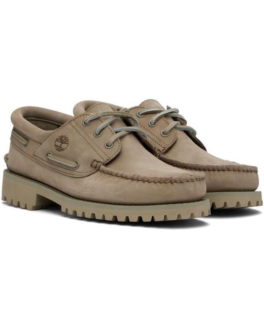 Timberland Black Taupe Authentic Boat Shoes for men