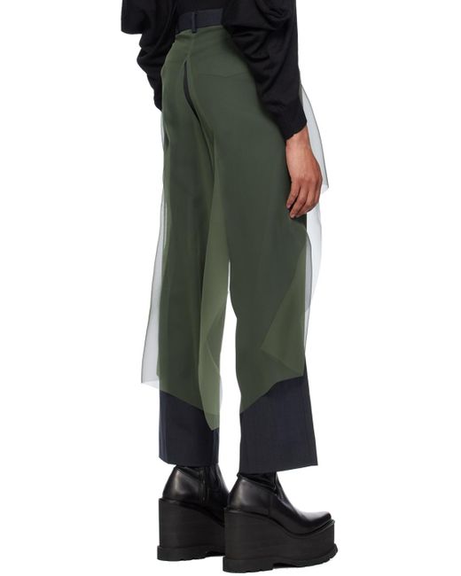 Pantalon étagé gris Undercover en coloris Black