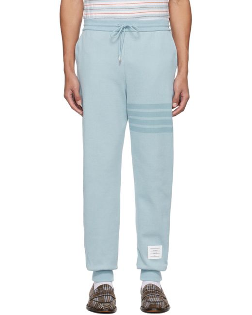 Thom Browne Blue 4-bar Sweatpants for men