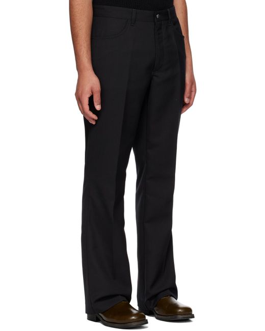 Second/Layer Black Valluco Trousers for men