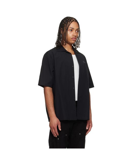 Off-White c/o Virgil Abloh Black Metal Arrow Poplin Bowling Shirt for men