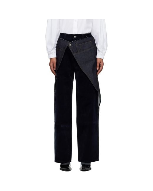 ANDERSSON BELL Black Zoe Wrap Jeans