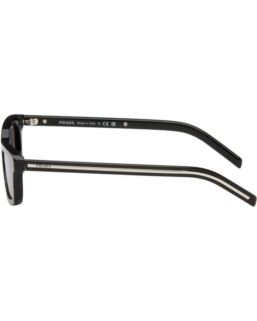 Prada Brown Iconic Metal Plaque Sunglasses for men