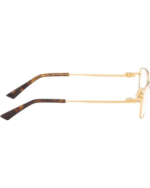 Bottega Veneta Metallic Rectangular Ribbon Glasses