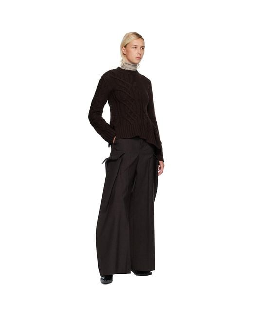 Sacai Black Wool Knit Sweater