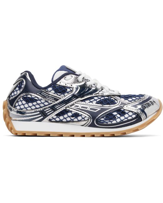 Baskets Orbit Bleu Marine Et Argenté Bottega Veneta en coloris Multicolor