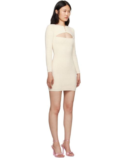 T By Alexander Wang Black Off-white Cutout Minidress