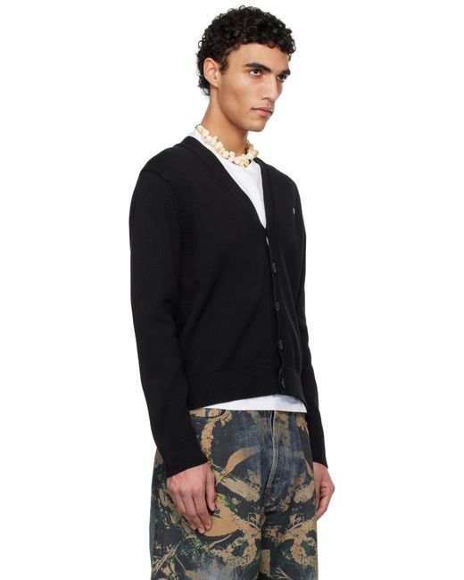 メンズ Acne ブラック Vネックライン カーディガン Black