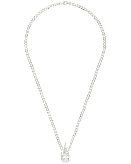 ALAN CROCETTI White 'gem In Heat' Necklace for men