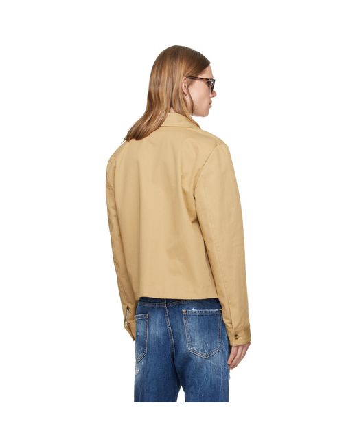 Amiri Natural Script Collar Shirt Jacket for men