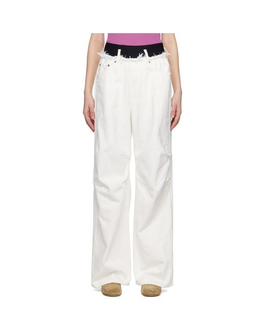 ALAINPAUL White Knee Jeans