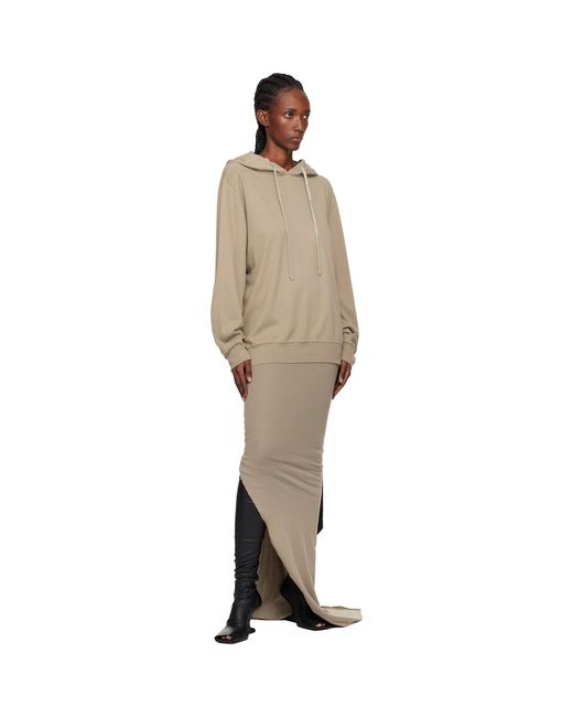 Rick Owens Natural Taupe Concordians Oversized Hoodie