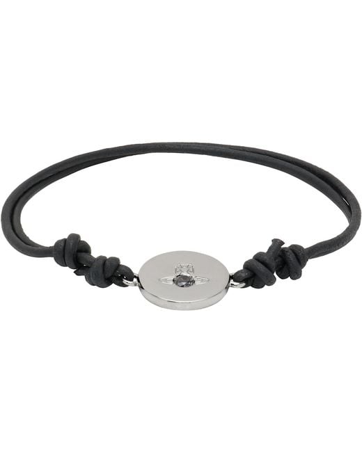 Vivienne Westwood Black Lewis Friendship Bracelet for men