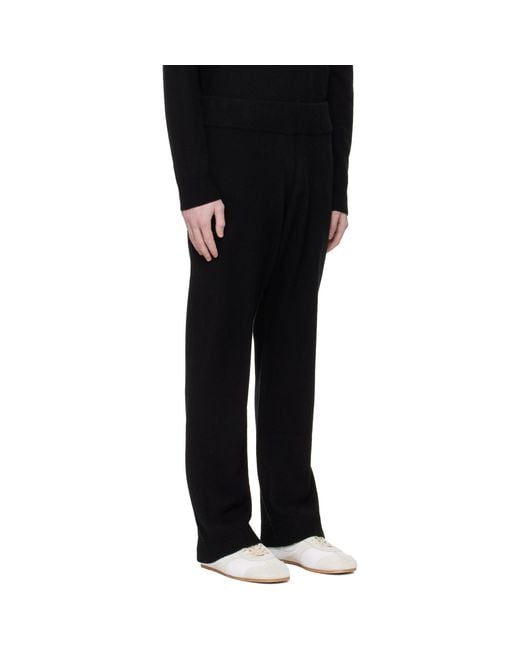 Entire studios Black Knit Lounge Pants for men