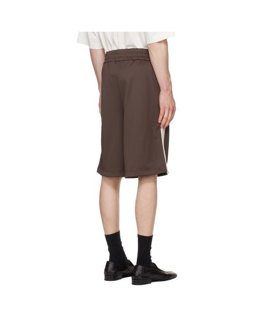Palm Angels Gray Classic Logo Track Shorts for men