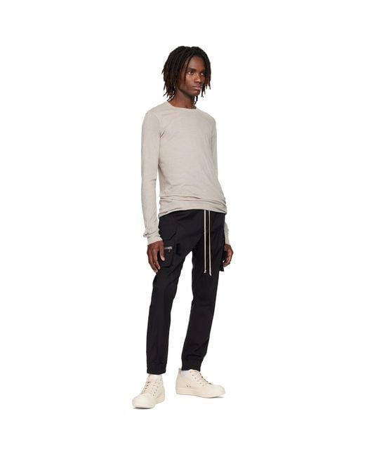Rick Owens Black Off- Temple Basic Ls T-shirt for men