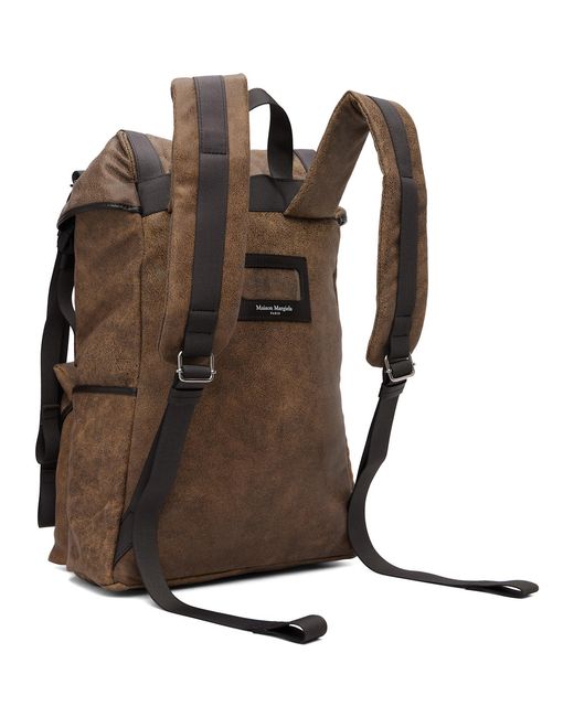 Maison Margiela Brown High Tech Medium Backpack for men