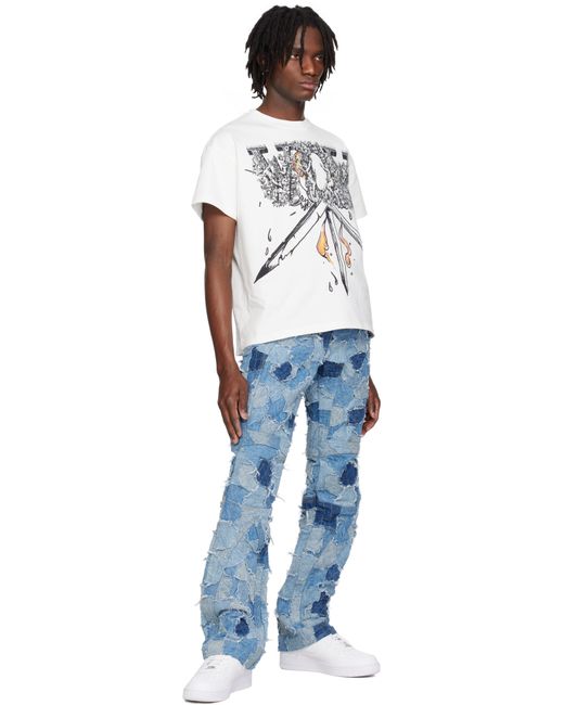 Who Decides War Blue Boro Moto Jeans for men
