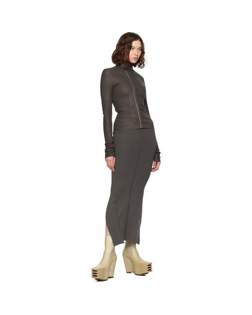 Rick Owens Black Concordians Pillar Maxi Skirt