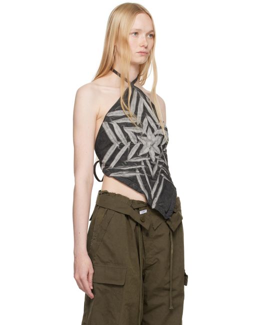 MASHA POPOVA Multicolor Star Bandana Denim Top