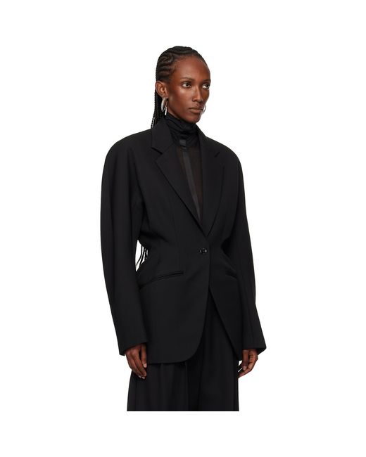 Mugler Black Cinched Blazer