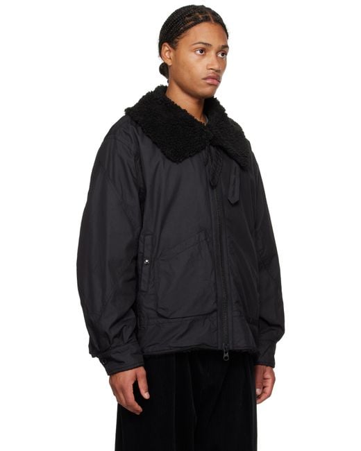 Engineered Garments Black Twill B3 Bomber Jacket for men