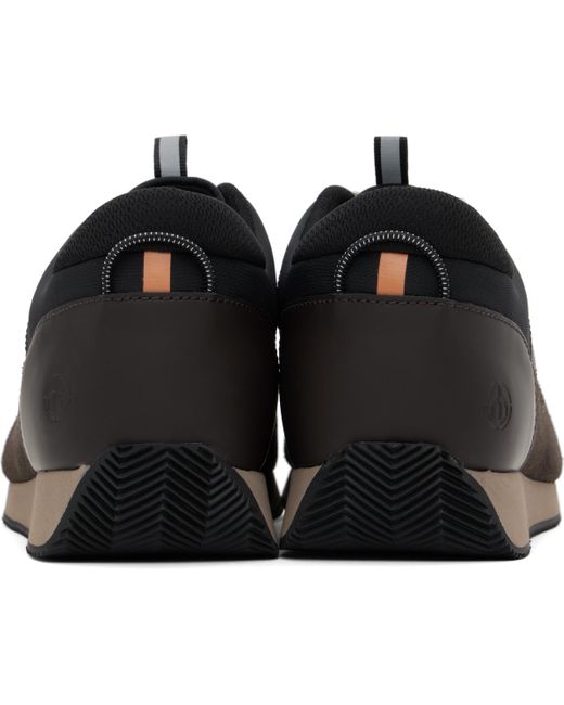 メンズ Rag & Bone ブラック＆ブラウン Pursuit Retro ランニングスニーカー Black