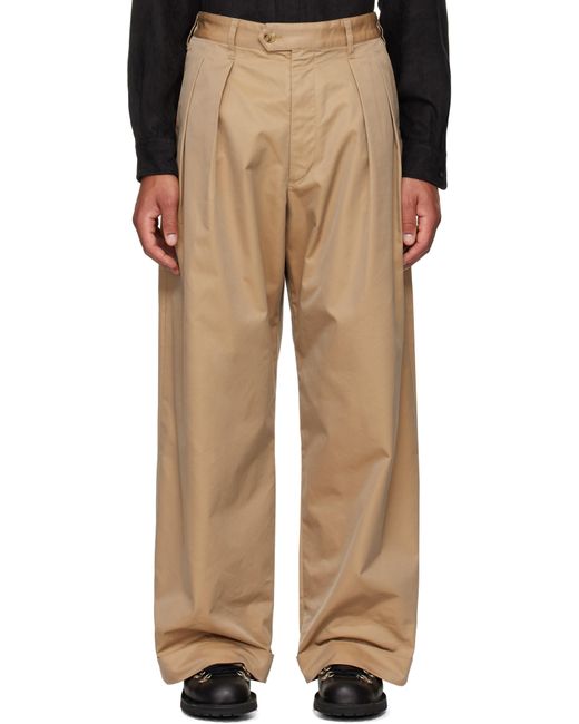 Engineered Garments Natural Iridescent Twill Oxford Trousers for men
