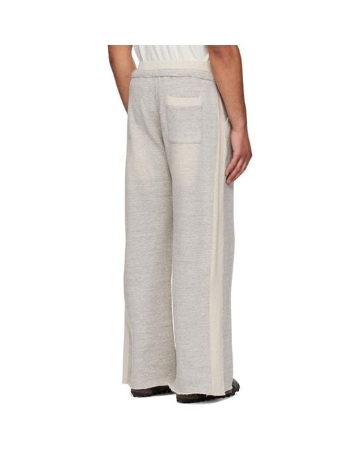 R13 White Side Insert Sweatpants for men
