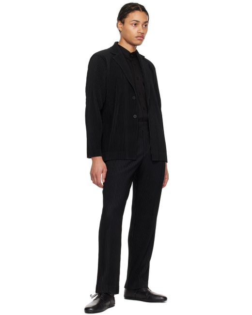 Pantalon ajusté plissé 1 noir Homme Plissé Issey Miyake pour homme en coloris Black