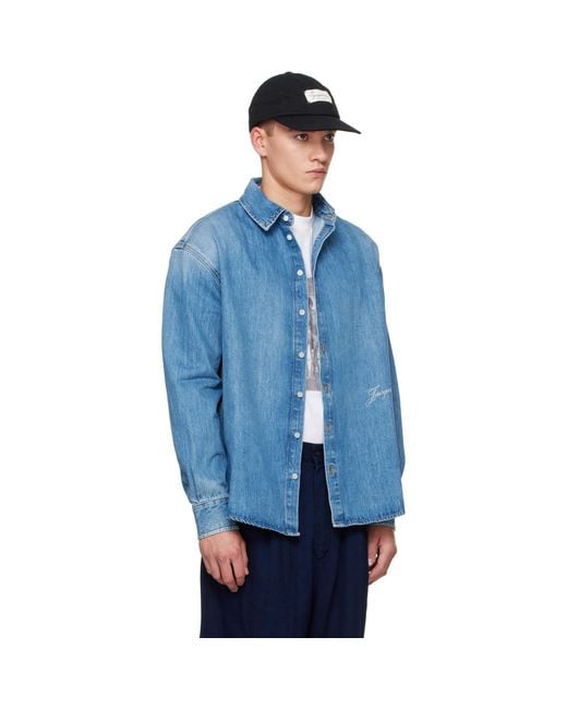 Jacquemus Blue 'The Simon De-Nîmes' Denim Shirt for men