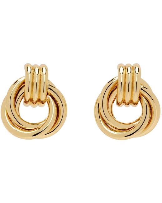 Anine Bing Metallic Triple Knot Earrings