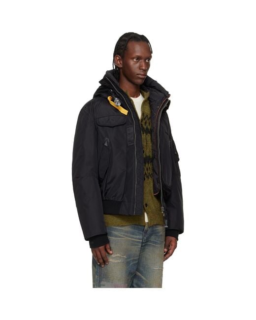 Parajumpers Black Gobi Hooded Down Jacket for men